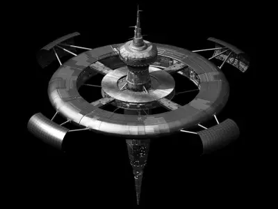 Colonial satellite 3D model