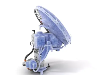 Satellite Communication Antenna Model Pack Low-poly 3D model