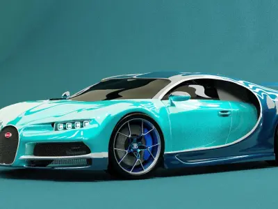 Bugatti veyron 3D model 13