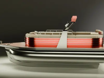 SunCruiser Luxury Performance Pontoon   Low-poly 3D model