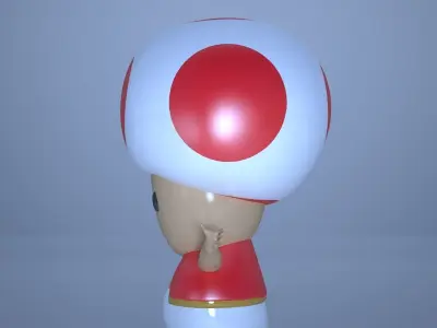 Toad From Mario Kart Low-poly 3D model
