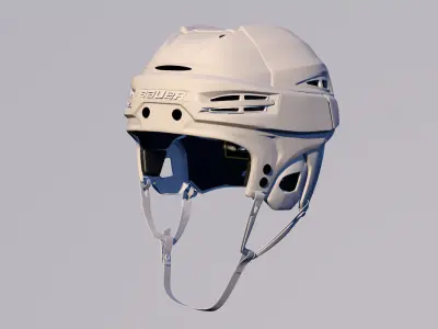 Hockey Helmet Bauer Re-Akt 100 White 3D model