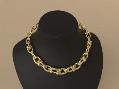 Graduated Oval Tiffany Necklace and bracelet 3D print model