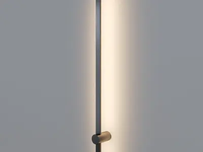 Sconce black metal Low-poly 3D model