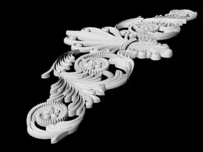 Central decor ornament for furniture 3D model 647