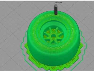 Formula 1 Car Rear Tyre 2020 3D print model