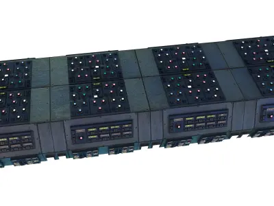 Generator station Electronics Scenery Environment Pack Sci Fi  Low-poly 3D model
