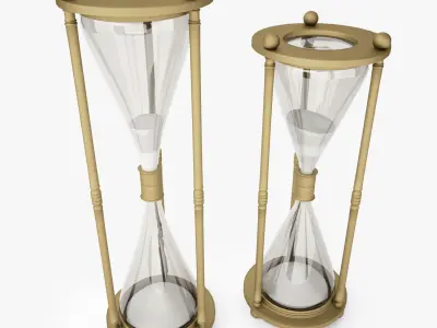 RH Vintage Brass Hourglass 3D model