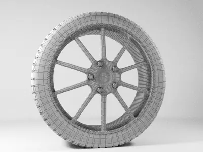 Car wheel 3D model