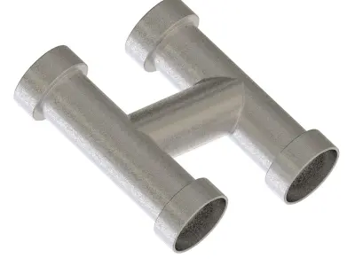 Steel H Pipe Fitting 3D print model