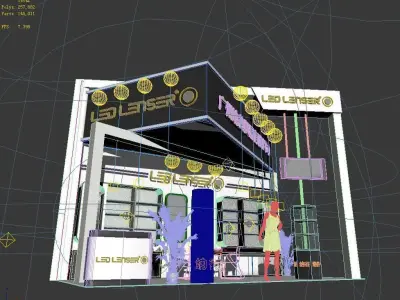 Booth - Area - 6X3-3DMAX2009-018 3D model