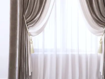 Set 92 Curtains 3D model