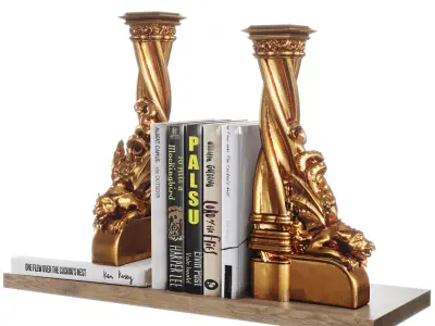 Dragon book holder or book ends 3D model