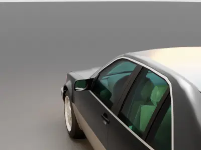Mercedes W140 S Class low Poly Low-poly 3D model