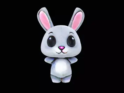 mini floppy bunny 3D model