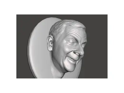 Fridge Magnets Mr Bean Head 3D print model