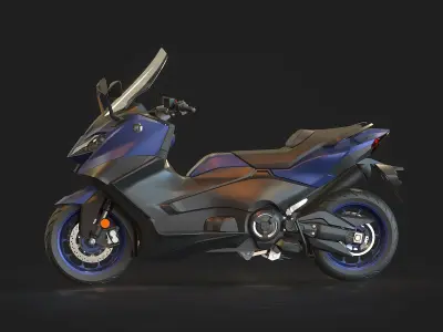 Base model Yamaha Tmax 2022 3D model