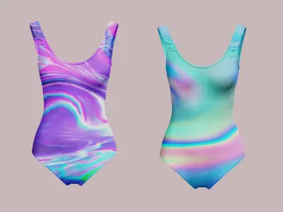 Swimming Suit Marvelous Designer 3D model