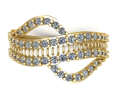 Luxury Engagement Diamond Ring 3d Printable Model 3D print model