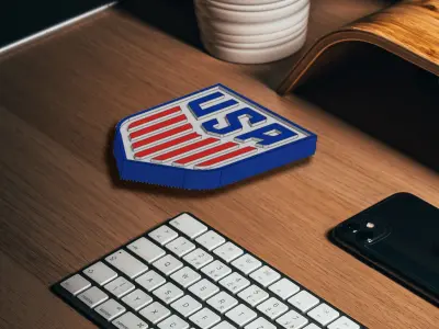 USA national soccer team emblem 3D print model
