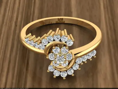 Diamond Jewelry Ring 3D print model