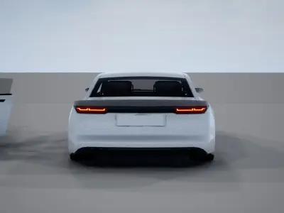 Generic Mid Size 2 Door Coupe 2 Low-poly 3D model