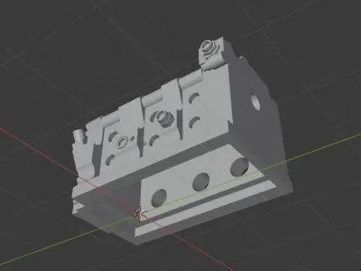 Billet style 20b engine block 3D print model