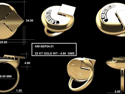 44 Turkey Style Lightweight Ring Designs 3D print model