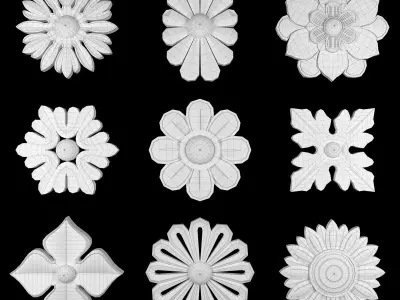 Ornament Element Pack 04 3D model