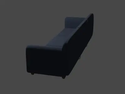Simple Couch Low-poly 3D model