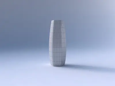 Vase squeezed hexagon with grid plates 3D print model