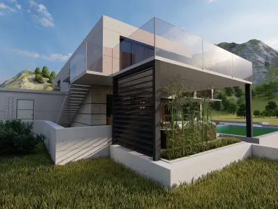 Casa Scene-villa-modern house 3D model