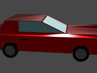 Generic Muscle car Free low-poly 3D model