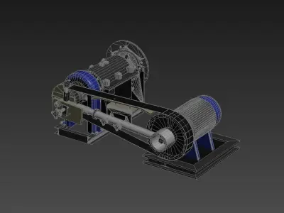 pump pumping centrifugal power fluid water engine 3D model