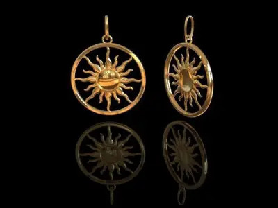 Sun pendant 3D print model