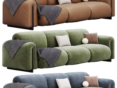 Colle Three Seater Sofa By Natuzzi 3D model
