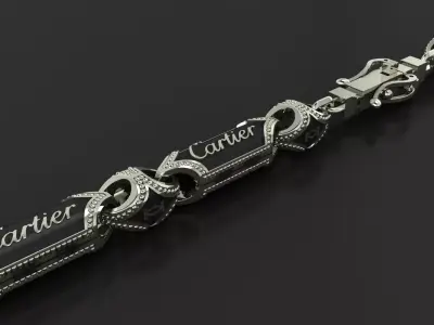 CARRTIER BRACELET WITH ENAMEL 3D PRINT MODEL 3D print model