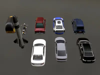 Fire Wheels Set 3D model