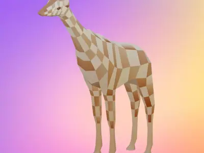 Low poly giraffe Low-poly 3D model buy