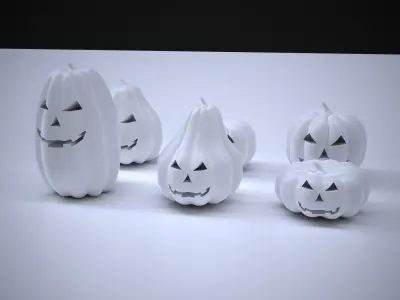 12 Halloween Pumpkin Designs 3D print model