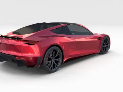 Tesla Roadster Model S X 3 with interiors 3D model
