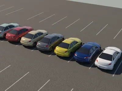 R3DP Low-Poly PBR American Cars - Chrysler Sebring  Low-poly 3D model