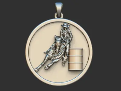 Horse Barrel Racing  3D print model