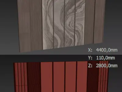 Decorative V63 Wall Panels 3D model
