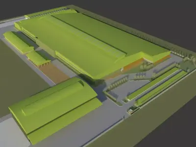 Factory layout -01 3D model