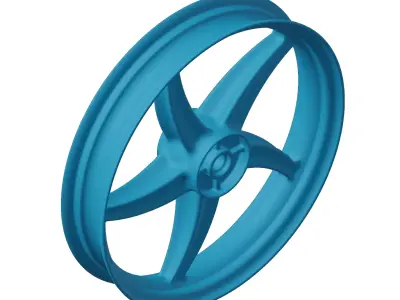Plastic Motorcycle Wheel Rim Toy 3D model