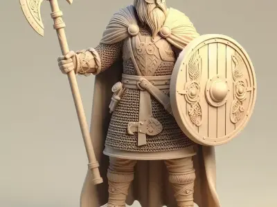 3181  Viking Warrior in Full Armor 3D Model  3d  stl 3D print model