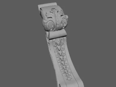 stair entry post 3D model