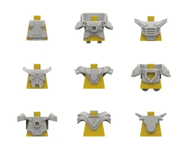 TwindBricks3D - Minifigures Armor Pack 1 3D print model