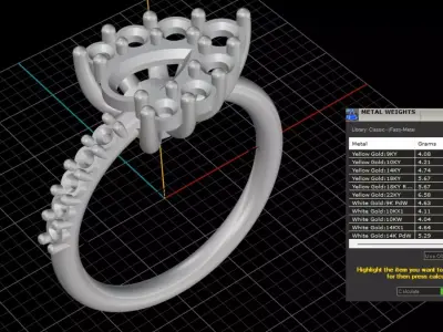 ring woman  3D print model 98